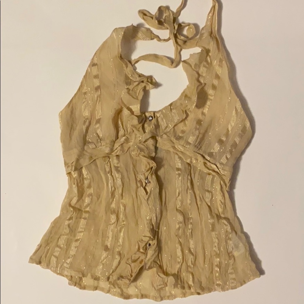 Rare Vintage Front Button GUESS Halter Top